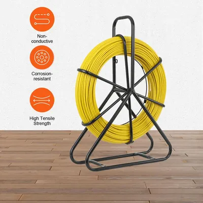 Imagen del producto de Cable de fibra óptica para exteriores - Diámetro: 6 mm - Longitud: 130 metros - Color: Amarillo
