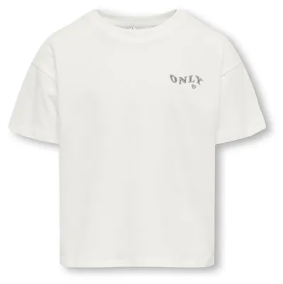 Immagine prodotto di ONLY KIDS, maglietta a maniche corte modello "Kogmaiken Life Crop Ss", taglia "Only Box JRS", colori: "Noos", "Cloud Dancer", taglie disponibili: 122-128