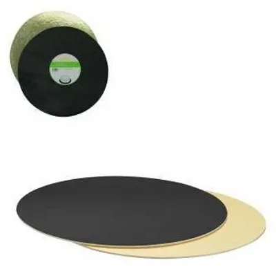 Produktbild von Decora Tortenunterlage aus Karton, 32 cm, Gold und Schwarz