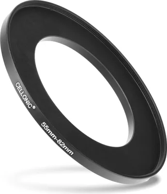 Produktbild von 8x Step Up Ring Filteradapter Set für Canon, Nikon, Sony, Panasonic Lumix uvm: Objektiv Filtergewinde Adapter von 49mm auf 52mm, 55mm, 58mm, 62mm, 67mm, 72mm, 77mm und 82mm - Filter Gewinde Konverter