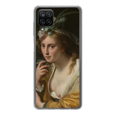 Produktbild von MuchoWow® Handyhülle Schutzhülle Hülle für Samsung Galaxy A12 Eine Hirtin - Gemälde von Paulus Moreelse Silikon Softcase Handy Hülle - Bild