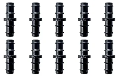 Produktbild von 10 Geradeverbinder für 16mm Tropfschlauch, Perlschlauch, Steckverbinder für Bewässerungssystem