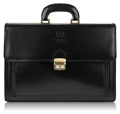 Produktbild von Herren A4 Leder Aktentasche Paolo Peruzzi N03-BL