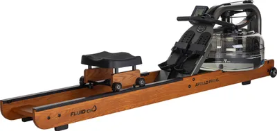 Immagine prodotto di Fluid Rower Apollo Pro XL - Pieghevole - Vogatore con 10 resistenze - Vogatore per la casa - Regolabile - Resistenza all'acqua - Funzione di frequenza cardiaca inclusa