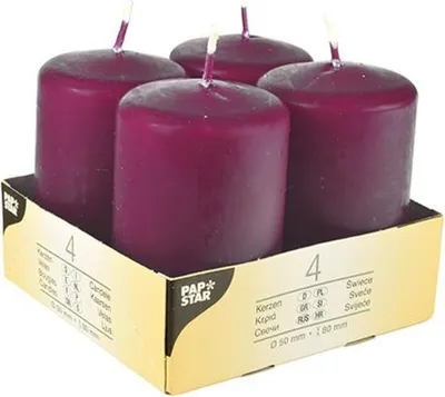 Produktbild von Stumpenkerzen Ø 50 mm · 80 mm lila