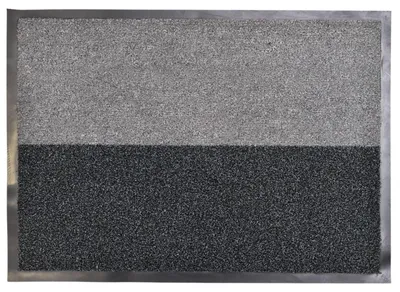 Zdjęcie produktu dla Mata podłogowa do drzwi LUANCE, 50 x 70 cm, czarno-szara. Mata do drzwi, mata podłogowa