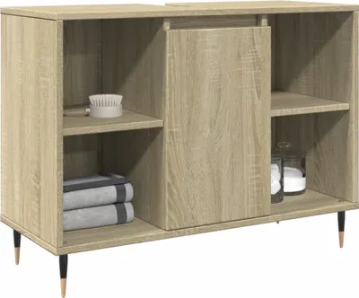 Image de Maison Exclusive - Meuble de salle de bain en chêne Sonoma 80x33x60 cm Matériau dérivé du bois