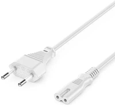 Produktbild von deleyCON 10m Netzkabel Typ C Eurostecker auf C7 Buchse - Weiß – Größe 10 M