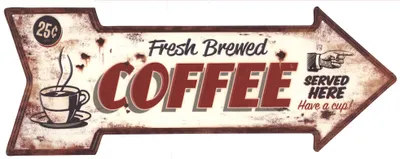 Immagine prodotto di Insegna di latta Moritz Fresh Brewed Coffee 20 x 50 vintage retro nostalgia decorazione in metallo