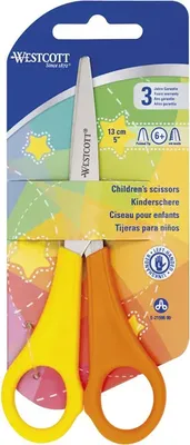 Produktbild von WESTCOTT Bastelschere Kids spitz 130 mm gelb/orange für Linkshänder