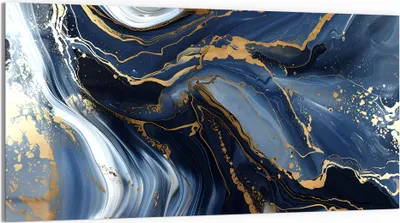 Produktbild von DEQORI Glasbild Echtglas 100x50 cm 'Zeitlose Goldströmung' Wandbild Bild modern Deko