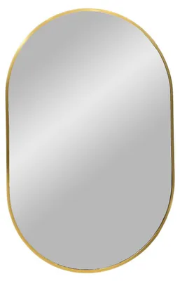 Immagine prodotto di Specchio da parete Madrid in alluminio color ottone 50x80 cm