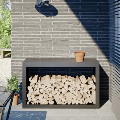 Produktbild von "im Angebot" Brennholzregal Anthrazit 100x40x60 cm Stahl - Kaminholzregale CC23718