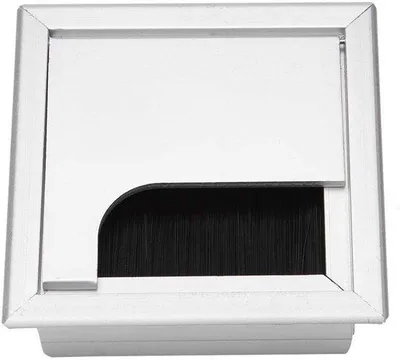 Obrázek produktu pro Hliníkový organizér kabelů do kanceláře – čtvercový 80 × 80 mm – černý