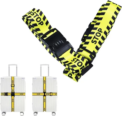 Produktbild von Bagageriem mit Zahlenschloss, verstellbar, Nylon, für Koffer