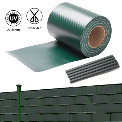 Zdjęcie produktu dla TolleTour 70M PVC ekran prywatności paski podwójny płot ogrodzenie ogród ekran prywatności antracytowy PVC ekran prywatności folia do podwójnego ogrodzenia pikieta, zielony