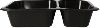 Produktbild von Mikrowellenschalen, PP 2-geteilt 1205 ml 4,9 cm x 22,7 cm x 17,8 cm schwarz