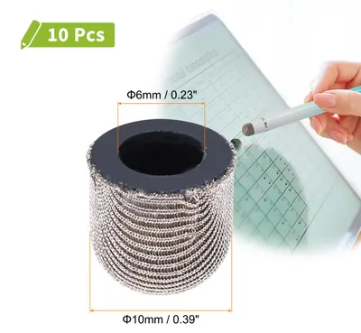 Produktbild von 10 Stš¹ck Ersatzfaser-Mesh-Spitzen fš¹r Stylus-Stifte 10mm Geeignet fš¹r Kapazitive Touchscreens, hohe Empfindlichkeit, weich, keine Kratzer auf dem Bildschirm Stiftspitze