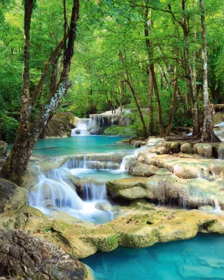 Obrázek produktu pro Vodopády Blue Water Forest Mini-Poster Velikost 40x50 cm