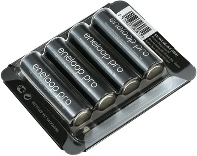 Produktbild von Panasonic eneloop pro AA-, Mignon-Akkus wiederaufladbare Batterie, NiMH inkl. Akkubox - 4er Pack