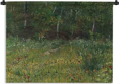 Produktbild von MuchoWow® Wandteppich Wandbehang Asnières - Vincent van Gogh 90x67.5 cm Tapisserie Dekoration Wandtuch - Fototeppich - Wand-Skulpturen