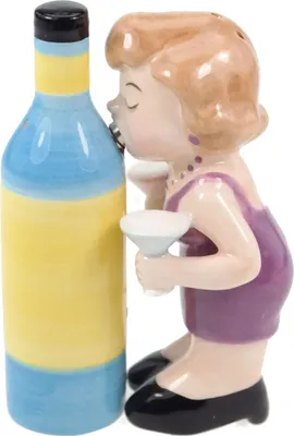 Immagine prodotto di Set di saliere e pepiere Martini Donna con bottiglia