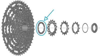 Produktbild von SHIMANO DISTANZRING CS-LG600 - 2 g, für Shimano Kassette LG600
