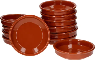 Produktbild von 12er Set Tonschale Bruno Cazuela M Ø 16 cm glasierte Schalen Mediterran Tonware Antik