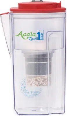 Produktbild von AcalaQuell ONE® Kannen Wasserfilter in himbeere, inkl. 1x Filterkartusche und 1x Mikroschwamm