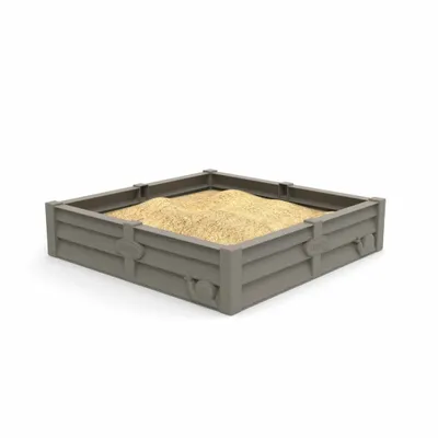 Produktbild von Smoby 7600850208, 760 mm, Quadratisch, 760 mm, Kunststoff, Grau, Sandkasten