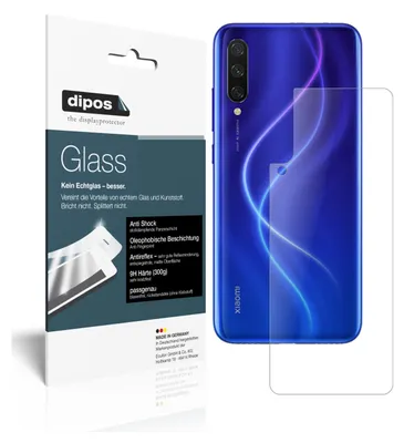 Produktbild von 1x Schutzfolie für Xiaomi Mi A3 Rückseite matt - Anti-Shock 9H Folie dipos Glass Kunststoffglas