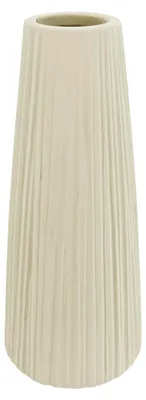 Produktbild von Keramikvase Terra 9,5x9,5x21 cm - beige matt, Lehm