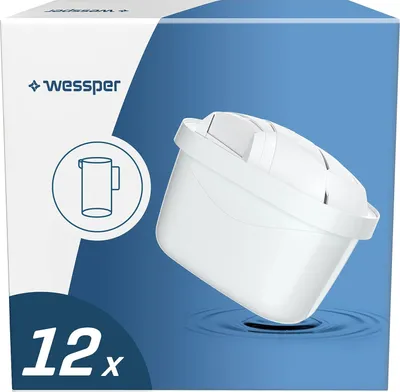 Produktbild von Wessper Wasserfilter Kartuschen 12 Stück |Ersatz für Dafi Unimax Aquaphor A5 BRITA Maxtra+ PHILIPS AWP212/10 Wasserfilter-Kanne|Reduziert Chlor & Kalk