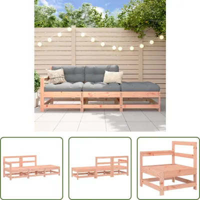Produktbild von The Living Store 3-tlg. Garten-Lounge-Set Massivholz Douglasie