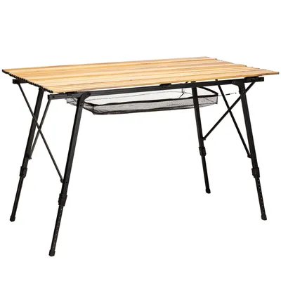 Produktbild von Skandika Campingtisch Jamsa | Aluminium Klapptisch, klappbar, höhenverstellbar, mit Netzablage, 6,1 kg leicht, bis 50 kg belastbar, 120 x 70 cm