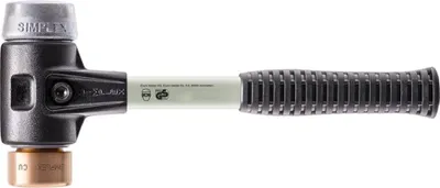 Produktbild von Schonhammer SIMPLEX L.330mm Kopf-Ø 40mm hart Fibergl.Stahlguss Ku./Weichme.si.