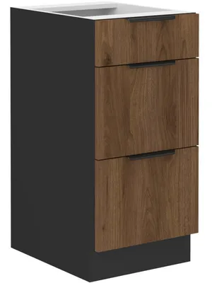Obrázok produktu pre Dolná šuplíková skrinka TOVA - šírka 40 cm, orech okapi / čierna