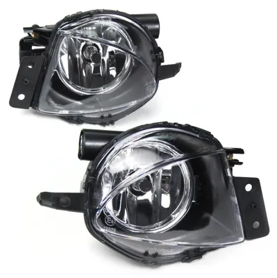 Productafbeelding van 2 x Mistlampen, helder glas, chroom, met H11 lampen, set voor BMW 3-serie E90 E91