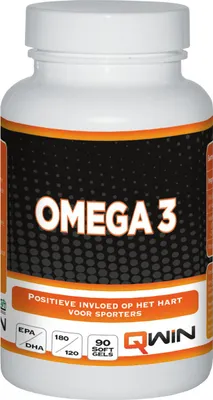 Produktbild von QWIN Omega 3 90 Softgels - EPA & DHA für Herz, Fokus & Abwehr