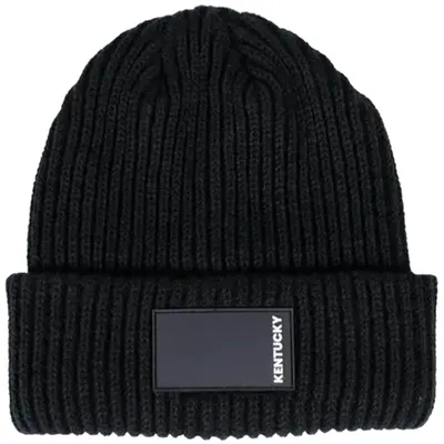 Produktbild von Kentucky Horsewear Mütze Uni Beanie mit gummiertem Logo Schwarz Onesize