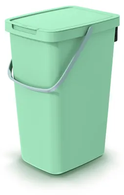 Produktbild von BirnePower Mülleimer 25L Grün Systema Q Collect Abfalleimer mit Deckel Wandmontage