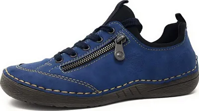 Immagine prodotto di Scarpe da ginnastica Rieker Morelia per donna, modello stringato, colore blu, ideali per il tempo libero