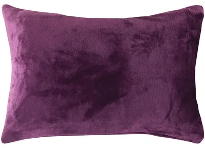 Immagine prodotto di Custodia per cuscino 40x60 cm, colore viola, 1 pezzo, senza imbottitura, fodera morbida con cerniera, effetto cashmere, 100% poliestere, lavabile a 30°C
