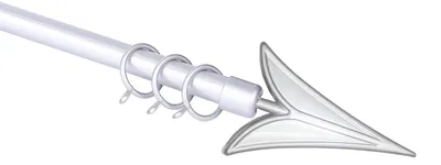 Immagine prodotto di Scorritenda in acciaio estensibile D19mm L210-380cm silver lancia Etruria