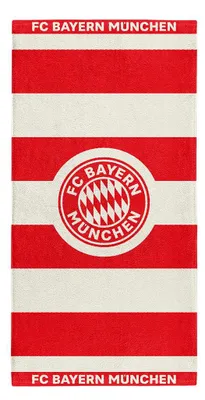 Produktbild von FC Bayern Strandtuch rot/weiß gestreift