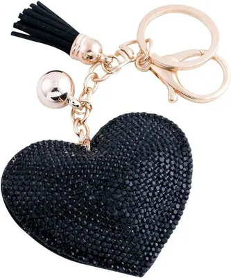 Produktbild von Schwarzes Leder-Accessoire mit Glitter für Taschen und Rucksäcke