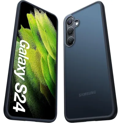 Produktbild von Handyhülle für Samsung Galaxy S24 Militärniveau Sturzschutz Airbags Matt Schwarz