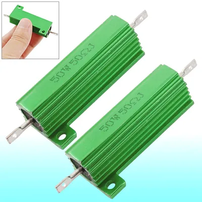 Image de 2 pcs sur chassis 50W 50 ohms 5?% d'aluminium cas RšŠsistances bobinšŠes