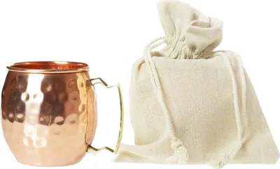 Image de Gisane 500 ml gobelet en cuivre martelé de l'Inde