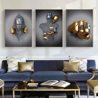 Image de Décoration murale 3D en métal, design moderne, idéale pour les chambres et les salons